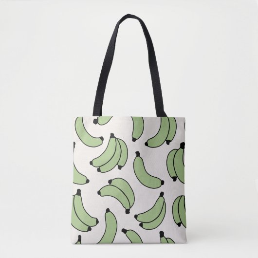 Banana Parade Sage Green Tote Bag (Voorkant)