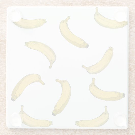 Banana Pattern Glazen Onderzetter (Achterkant)