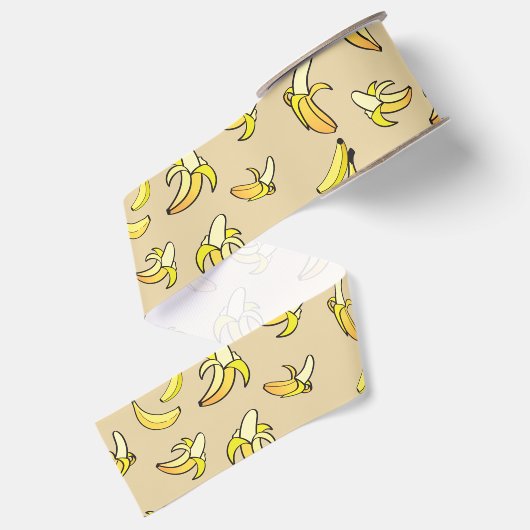 Banana Pattern Grosgrain Lint (Achterkant)