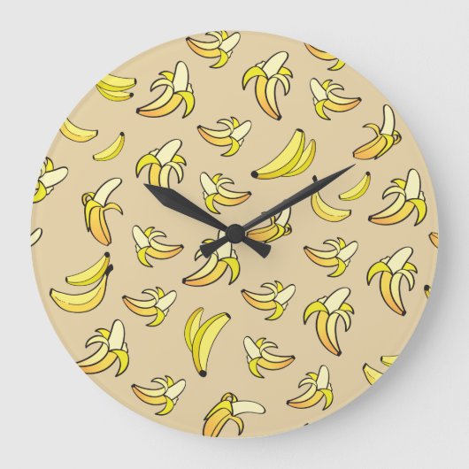 Banana Pattern Grote Klok (Voorkant)