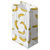 Banana Pattern Klein Cadeauzakje (Voorkant Gekanteld)
