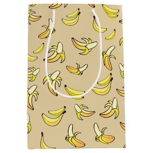 Banana Pattern Medium Cadeauzakje (Voorkant)