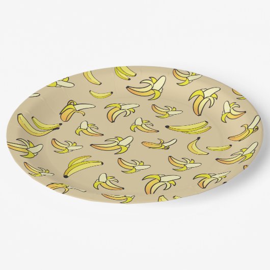 Banana Pattern Papieren Bordje (Gekanteld)
