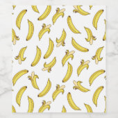 Banana Pattern Printed Wine Label Wijn Etiket (Enkel label)