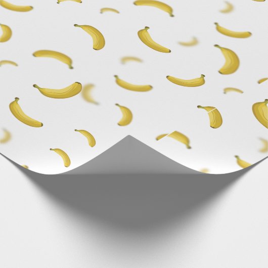 Banana Pattern Wrap White Cadeaupapier (Hoek)