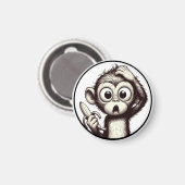 "Banana Peel Crisis Monkey" Magnet (Voorkant / Achterkant)