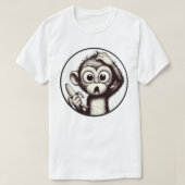 Banana Peel Crisis Monkey Tee T-shirt (Design voorkant)