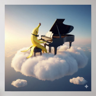 Banana Peel speelt piano Poster