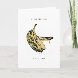 Banana Peel Valentijnsdag Wenskaart Feestdagen Kaart