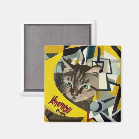 Banana Phone Cat Magneet (Voorkant / Achterkant)