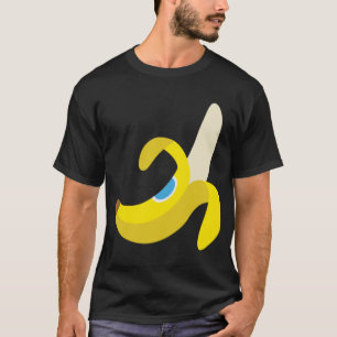 Banana Plantain Cute Ripe Peeled Fruit Yello T-shirt