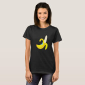 Banana Plantain Cute Ripe Peeled Fruit Yello T-shirt (Voorkant volledig)