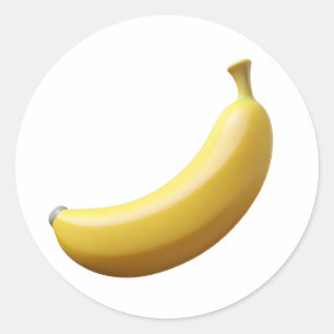 Banana Plastic 3D – Glanzend rond etiket