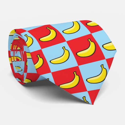 Banana Pop Art Stropdas (Opgerold)