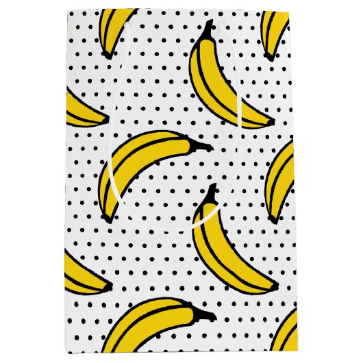 Banana Print Medium Cadeauzakje (Voorkant)