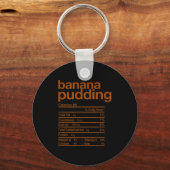 Banana Pudding Nutrition Facts Funny Thanksgiving Sleutelhanger (Voorkant)
