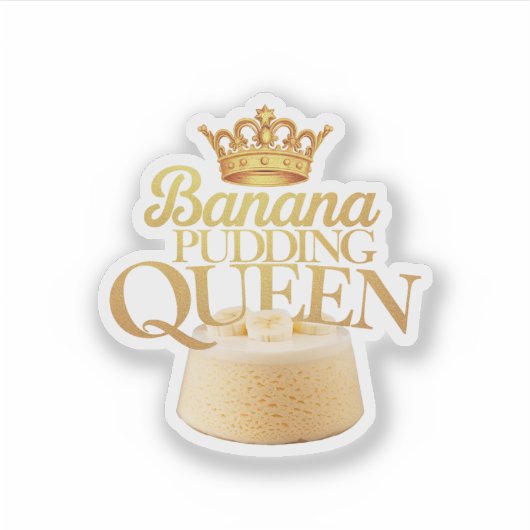 Banana Pudding Queen Ultimate ontwerp voor het des Sticker (Voorkant)