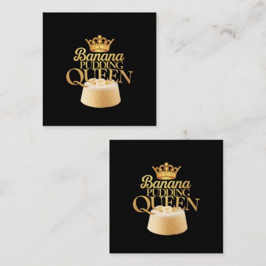 Banana Pudding Queen Ultimate ontwerp voor het des Vierkante Visitekaartje (Voorkant / Achterkant)