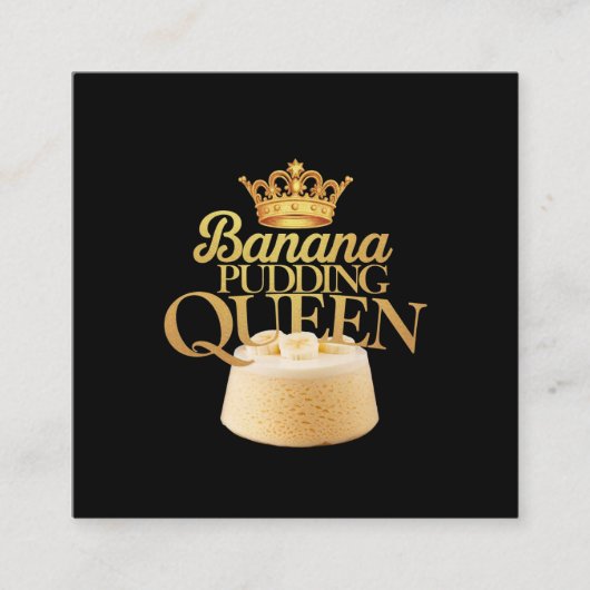 Banana Pudding Queen Ultimate ontwerp voor het des Vierkante Visitekaartje (Voorkant)