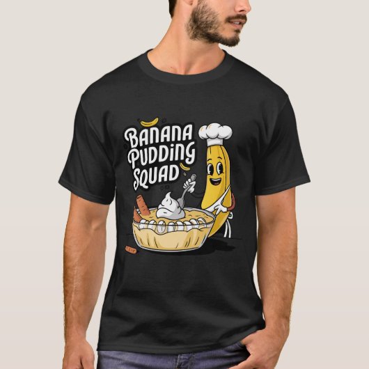 Banana Pudding Squad Lover Koken Dessert T-shirt (Voorkant)