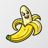 Banana Raamsticker (Vel)