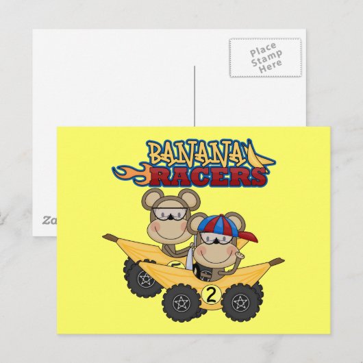 Banana Racers Tshirts en Gifts Briefkaart (Voorkant / Achterkant)