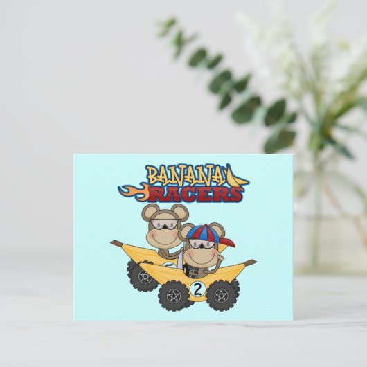 Banana Racers Tshirts en Gifts Briefkaart (Staand voorkant)