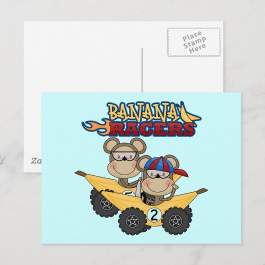 Banana Racers Tshirts en Gifts Briefkaart (Voorkant / Achterkant)