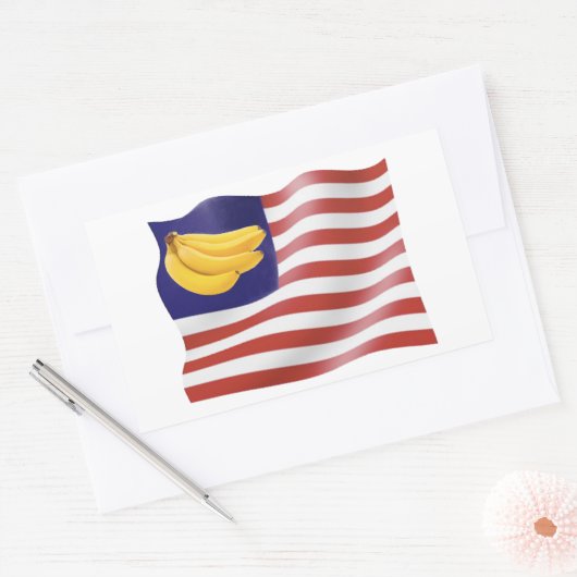 Banana Rechthoekige Sticker (Envelop)