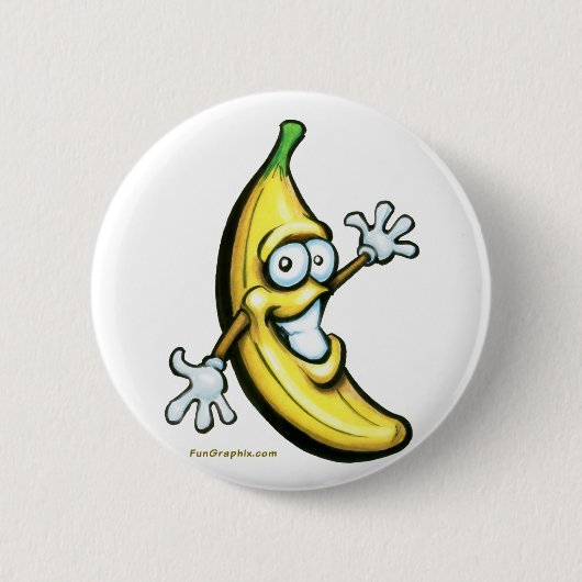 Banana Ronde Button 5,7 Cm (Voorkant)