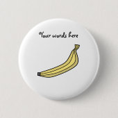 Banana Ronde Button 5,7 Cm (Voorkant)