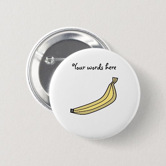 Banana Ronde Button 5,7 Cm (Voorkant /achterkant)