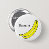 Banana Ronde Button 5,7 Cm (Voorkant /achterkant)