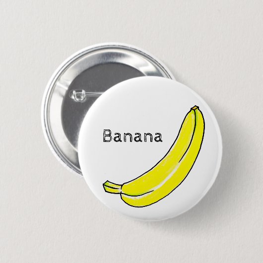 Banana Ronde Button 5,7 Cm (Voorkant /achterkant)