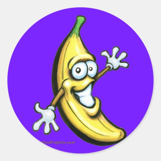 Banana Ronde Sticker (Voorkant)