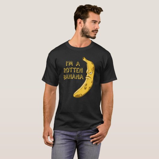 Banana Rotten Brown Froning Face Face T-shirt (Voorkant volledig)