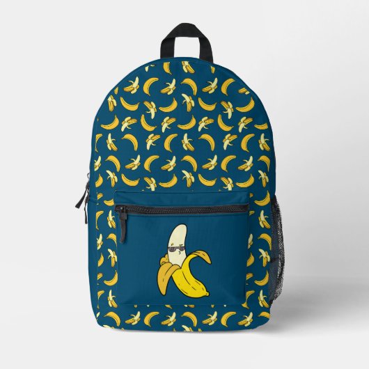Banana Rugzak Genderneutraal Navy Blue (Voorkant)