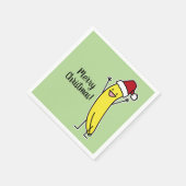 Banana Santa hat juichende kerstvakantie Servet (Hoek)