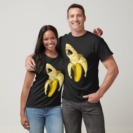 Banana Shark Banana Gedekte partij Shark Gewaardee T-shirt (Unisex)