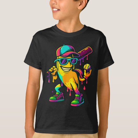 Banana Shirt Funny Banana Drip Graphic Kids Boys G (Voorkant)
