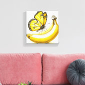 Banana Sketched Butterfly Canvas Muurkunst (Insitu (Woonkamer))