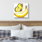Banana Sketched Butterfly Canvas Muurkunst (Insitu (Slaapkamer))