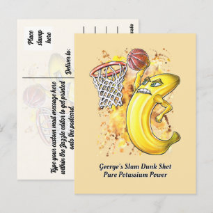 Banana Slam Dunk Pure Kalium Power Fruitarian Briefkaart
