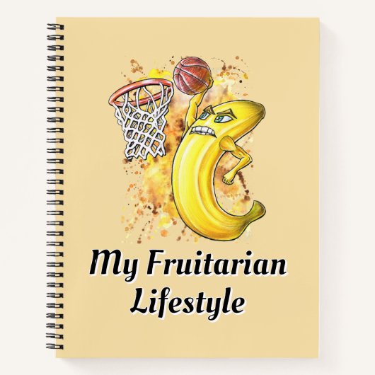 Banana Slam Dunk Shot Fruity titel Notitieboek (Voorkant)