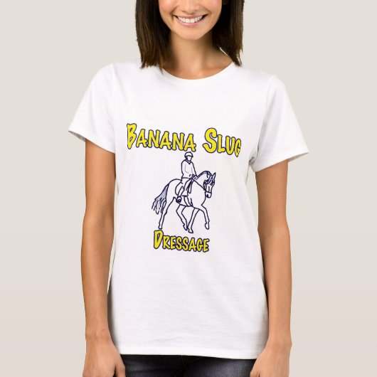 Banana Slug Dressage White T-shirt (Voorkant)