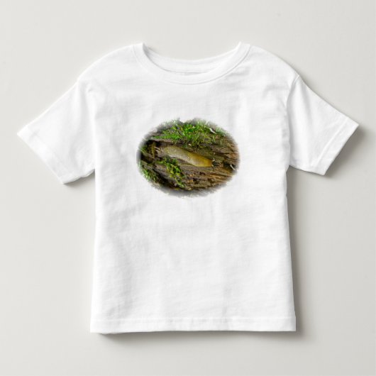 Banana Slug op Log Peuter T-shirt (Voorkant)