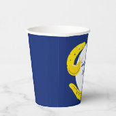 Banana Slugs Yellow and Blue, op maat gesneden Papieren Bekers (Rechts)