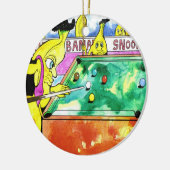Banana Snooker Keramisch Ornament (Links)