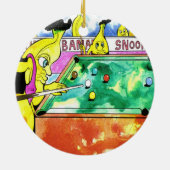 Banana Snooker Keramisch Ornament (Achterkant)
