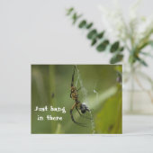Banana Spider Web gewoon daar hangen Briefkaart (Staand voorkant)